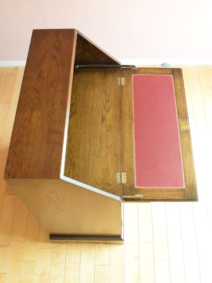 アンティークの書斎デスクの天板