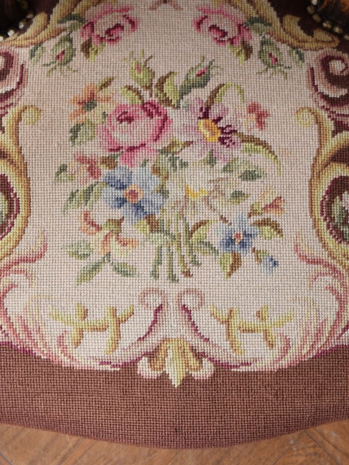 アンティークチェアの生地