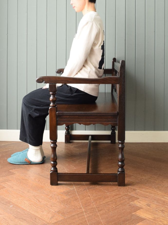 ベンチの掛け心地