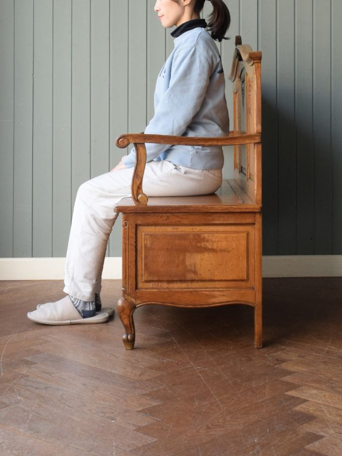 ベンチの掛け心地