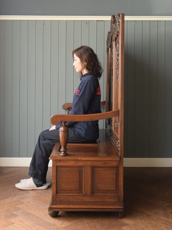 ベンチの掛け心地