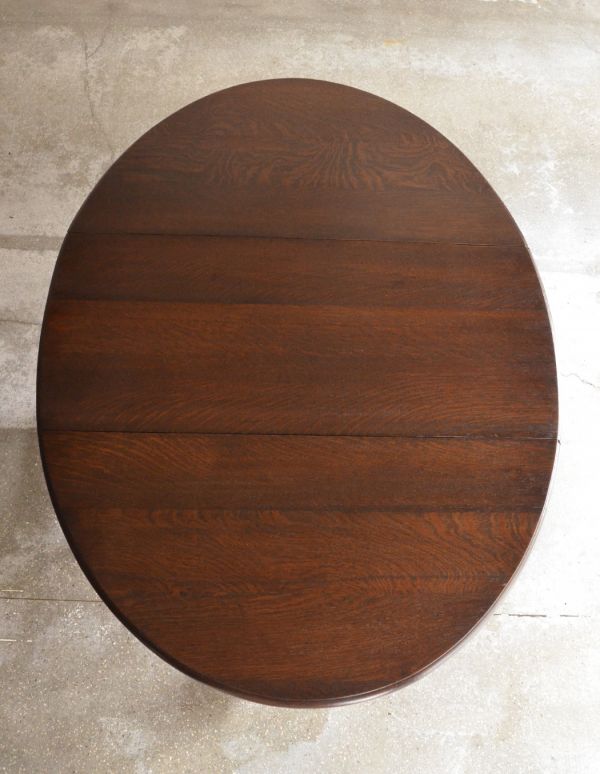 アンティークのテーブル　アンティーク家具　美しいアンティーク家具、ゲートレッグテーブル（伸張式テーブル）。天板の修復には自信があります。(k-1018-f)