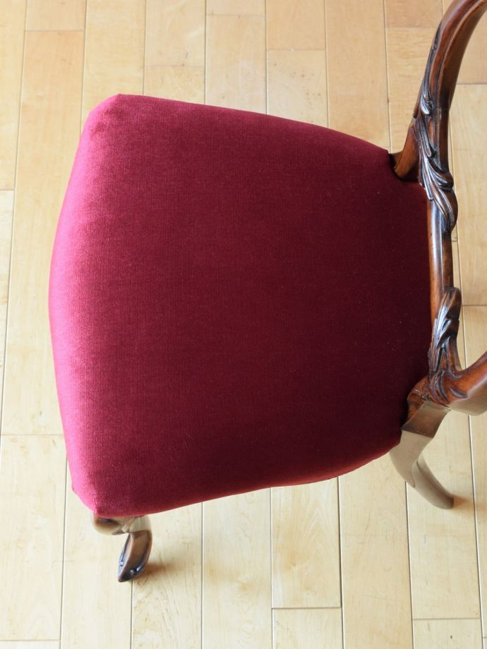 アンティークの椅子の座面