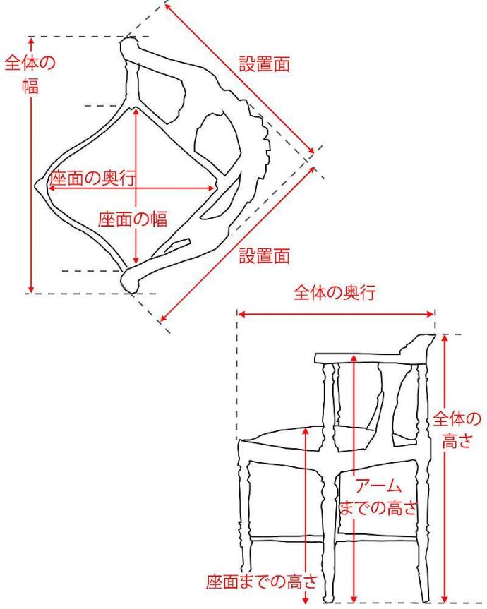 サロンチェア　アンティーク チェア　背もたれの象嵌が美しい英国輸入のアンティークコーナーチェア。。(k-1411-c)