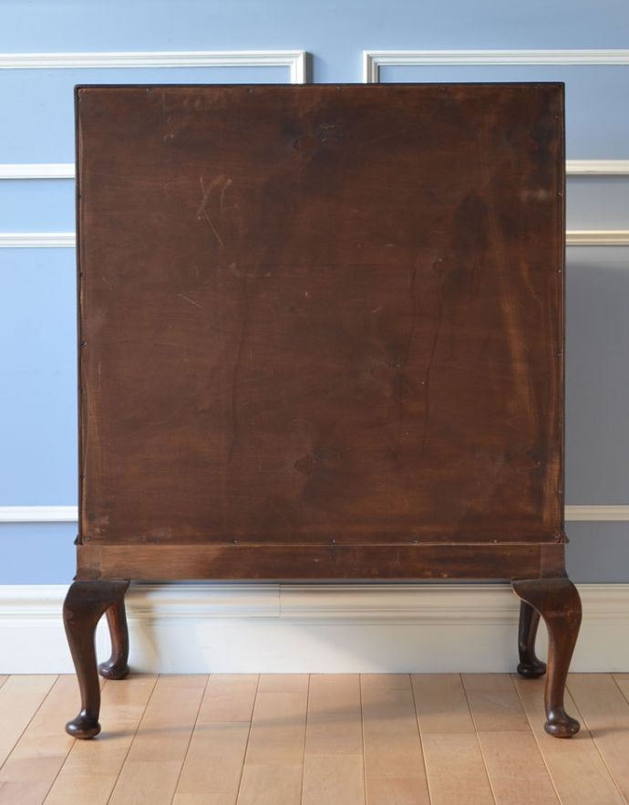 ビューロー　アンティーク家具　英国輸入のアンティーク家具、美しいマホガニー材のビューロー（デスク）。きちんとメンテナンスしてあるので、裏側もキレイです。(k-1428-f)