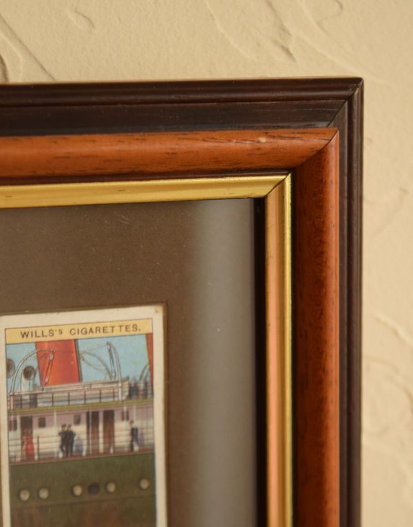 アンティーク雑貨　イギリスのアンティーク雑貨、コレクターズアイテムのシガレットカード（アートフレーム）。フレームもセットでお届けします。(k-1428-z)
