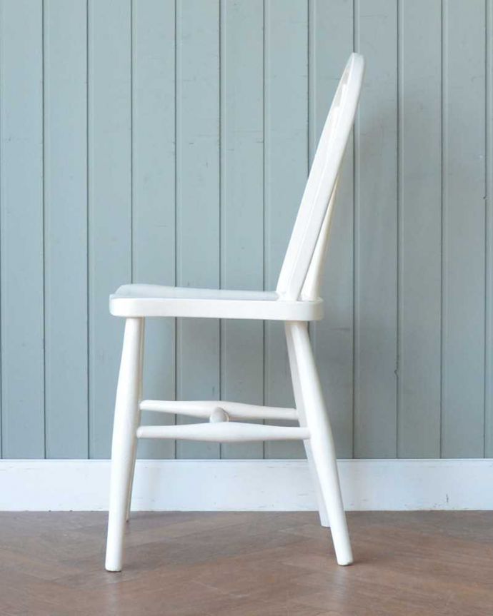 アーコールチェア　アンティーク チェア　アーコールのフープバックチェア（6本・ペイント）。横から見てもカッコいい！掛け心地のよさも自慢のアーコール。(k-1637-c)