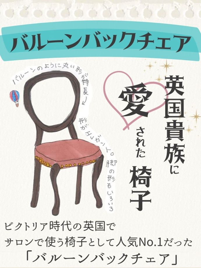 バルーンバックチェアとは｜英国貴族に愛されたアンティークチェア