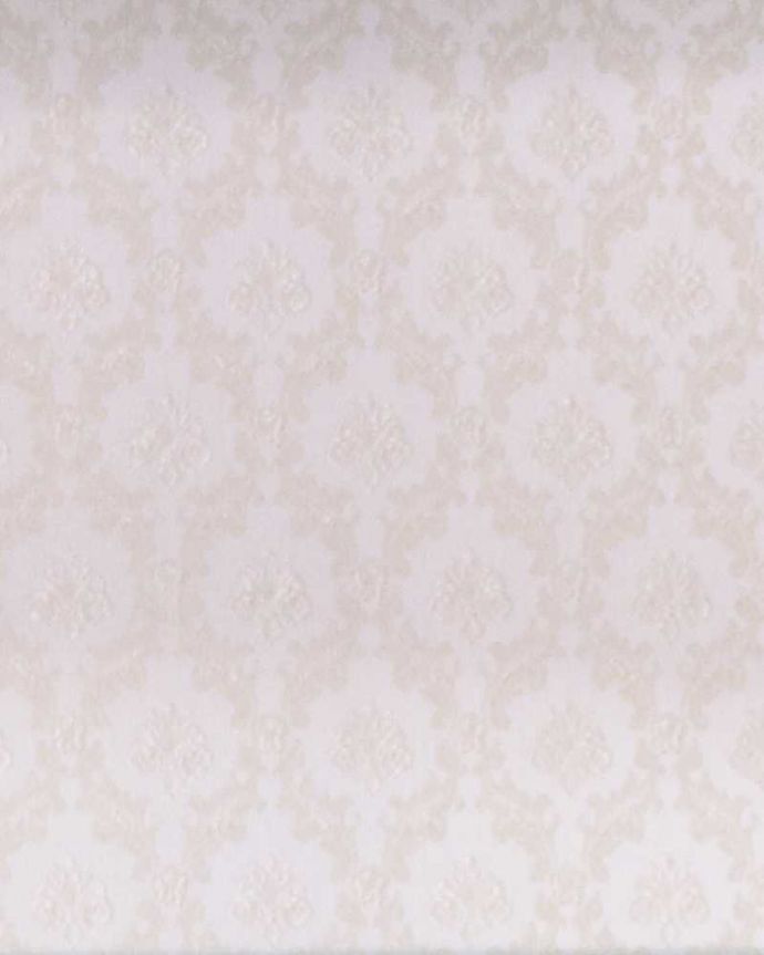 アンティークのキャビネット　アンティーク家具　アンティーク英国輸入家具、カーブが美しいシルエットのガラスキャビネット。新しい生地で張り替えました修復の時に、背板の生地を張り替えました。(k-1781-f)