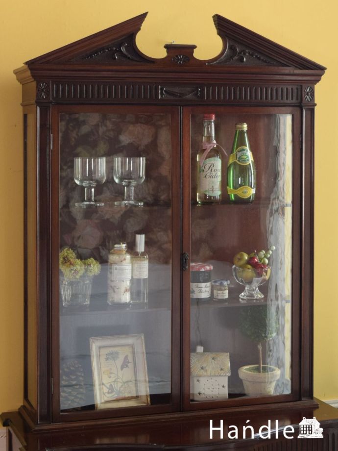 アンティークガラスの扉