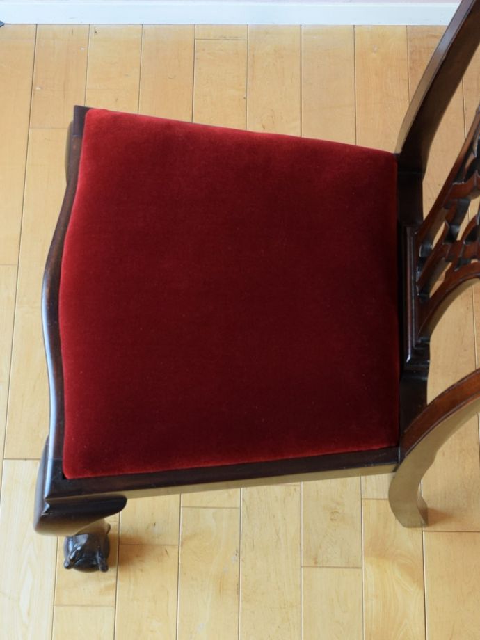 アンティークの椅子の座面