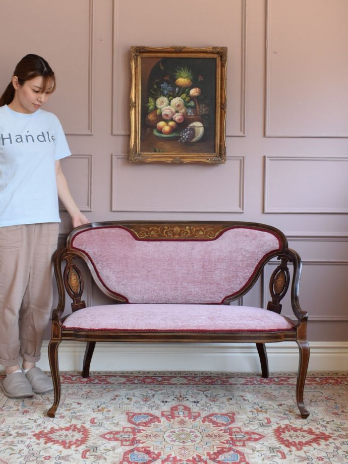 英国アンティークの椅子、セティ