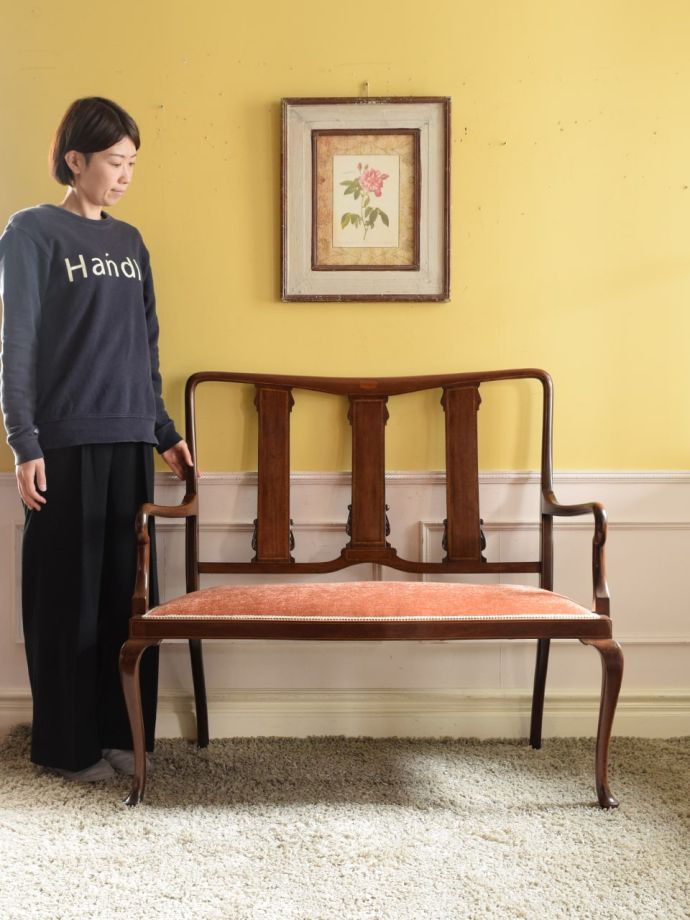 英国アンティークの椅子、セティ