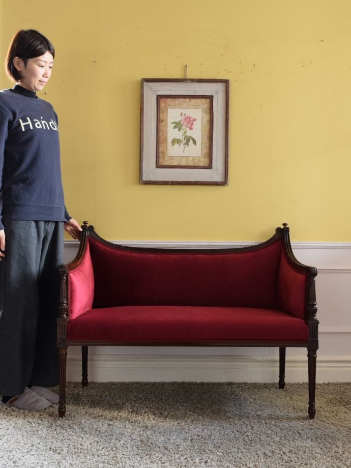 英国アンティークの椅子、セティ