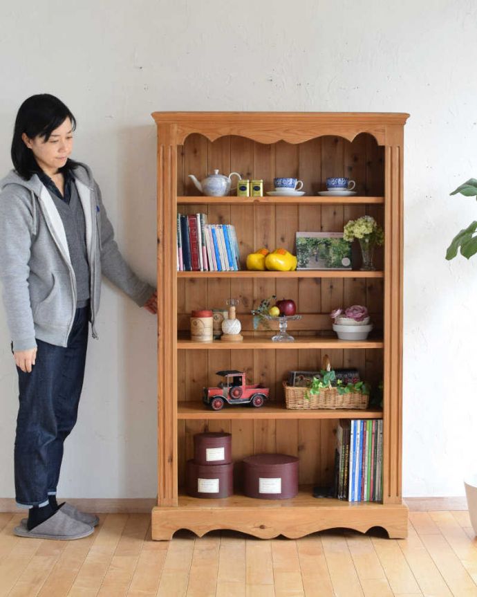 オールドパインのアンティーク家具、イギリスで見つけたオープンブック