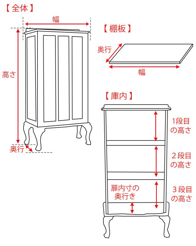 アンティークのキャビネット　アンティーク家具　英国のコンパクトなアンティークガラスキャビネット（飾り棚） 。。(k-2017-f)
