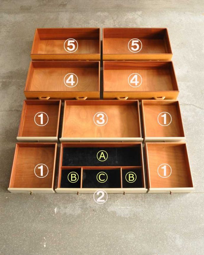 G-PLAN(Gプラン)　アンティーク家具　Gプランの北欧テイストのインテリア、引き出したっぷりのサイドボードチェスト　。キレイにお直ししました引き出しの中も修復の際、専門の職人がキレイにしました。(k-2304-f)