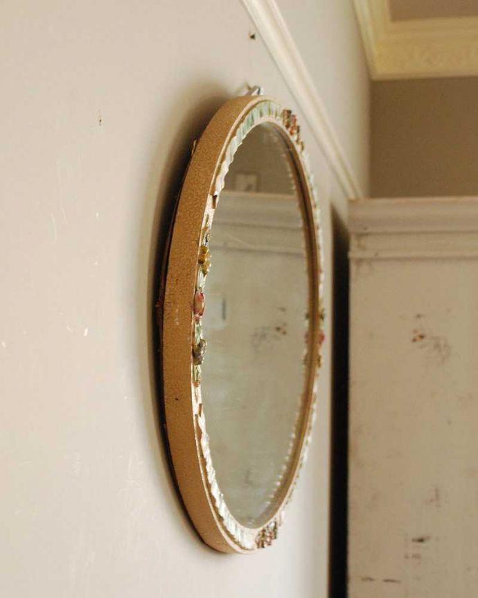 アンティーク バーボラミラー(k-2517-z)｜アンティーク雑貨