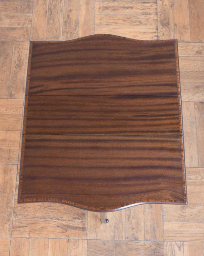 アンティークのテーブル アンティーク家具 優雅なアンティーク英国サザーランドテーブル、伸張式のゲートレッグテーブル。天板の修復には自信があります。(k-2569-f)