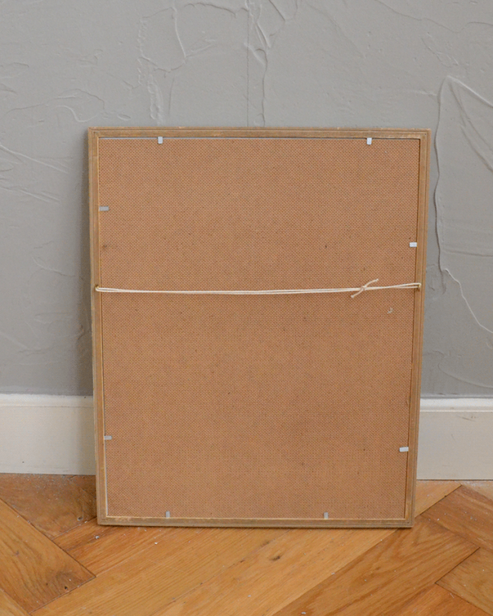 アンティーク その他の雑貨　アンティーク雑貨　壁の彩るオシャレなインテリア、アンティークのアートフレーム。後ろから見ると･･･こんな感じで壁に引っ掛けられるようになっています。(k-2610-z)