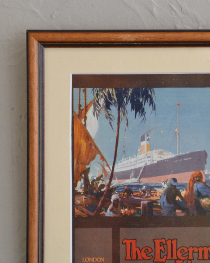 アンティーク その他の雑貨 アンティーク雑貨 壁の彩るオシャレなインテリア、アンティークのアートフレーム(Ellerman Lines)。壁からオシャレを作ってみませんか?壁に掛けるだけであっという間にオシャレなお部屋を作ってくれるフレームを使って、気軽にお部屋をイメージチェンジしてみませんか?。(k-2613-z)