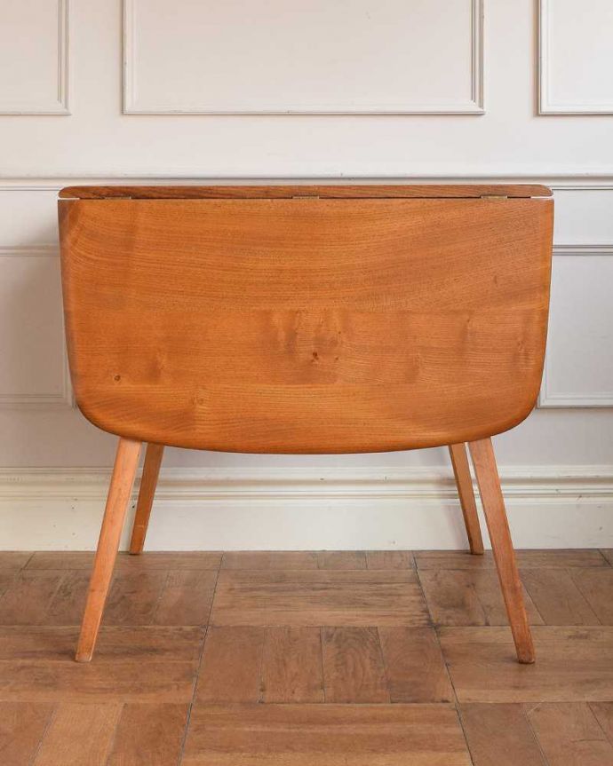 アーコールの家具 アンティーク家具 3パターンのサイズ展開可能、アーコール社のヴィンテージ家具ドロップリーフテーブル。見え方が変わります。(k-2750-f)