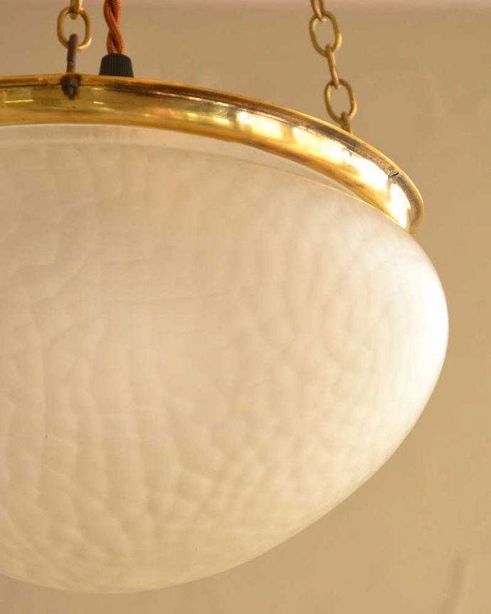 ペンダントライト　照明・ライティング　イギリスで見つけたアンティークハンギングボウル(E26丸球) 。。(k-2772-z)