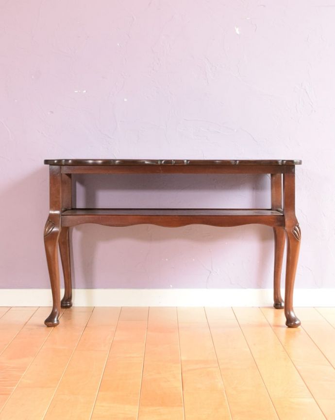 アンティークのテーブル アンティーク家具 アンティーク コーヒーテーブル クルッと回転。(k-2775-f)