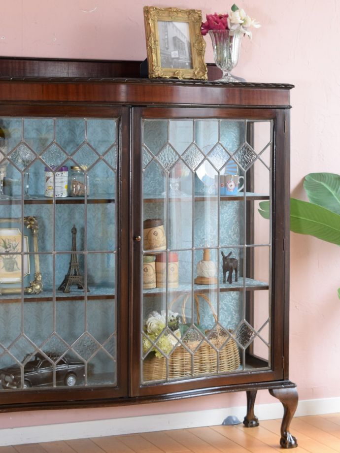 アンティークガラスの扉