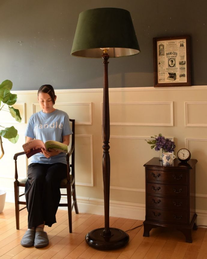 スタンドライト　照明・ライティング　アンティーク フロアランプ　(k-2834-f)