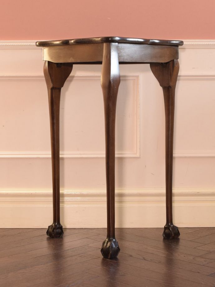 アンティーク家具 アンティーク コーナーテーブル 後ろ姿にも自信があります。(k-2865-f)