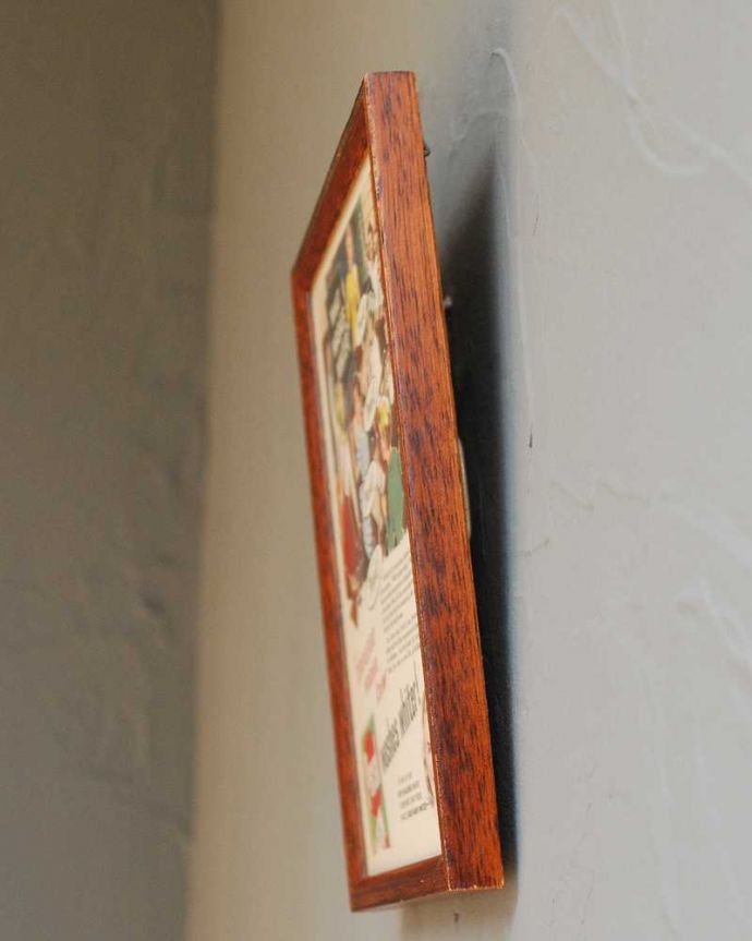 アンティーク その他の雑貨　アンティーク雑貨　ヨーロッパで愛されているpersil（パーシル）のアンティークアートフレーム。横から見ると…こんな感じです。(k-2972-z)