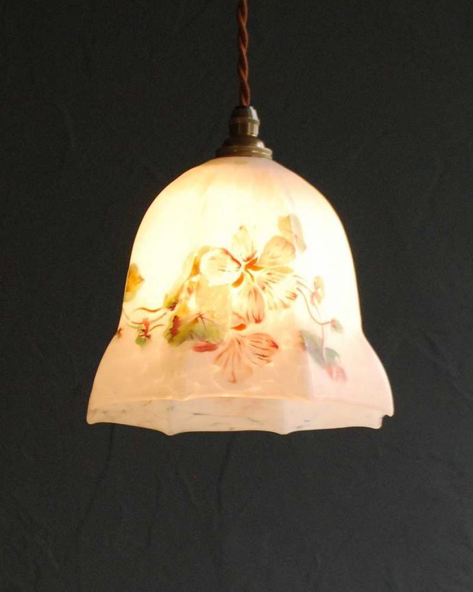 ペンダントライト　照明・ライティング　アンティーク ペンダントライト(コード・シャンデリア電球・ギャラリーなし)。。(k-2989-z)