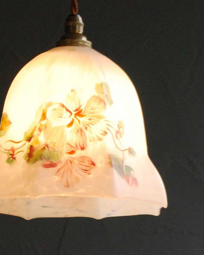 ペンダントライト　照明・ライティング　アンティーク ペンダントライト(コード・シャンデリア電球・ギャラリーなし)。。(k-2989-z)