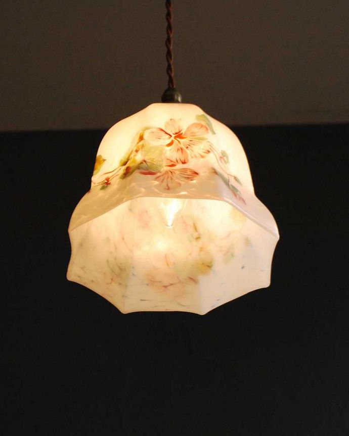 ペンダントライト　照明・ライティング　アンティーク ペンダントライト(コード・シャンデリア電球・ギャラリーなし)。。(k-2989-z)