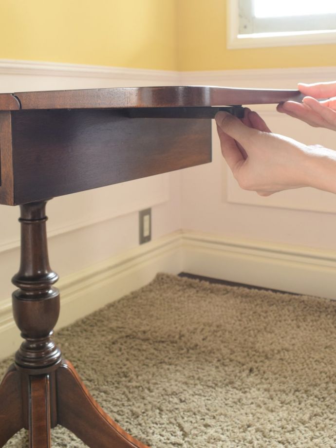 伸長式テーブルのサイズ変更方法