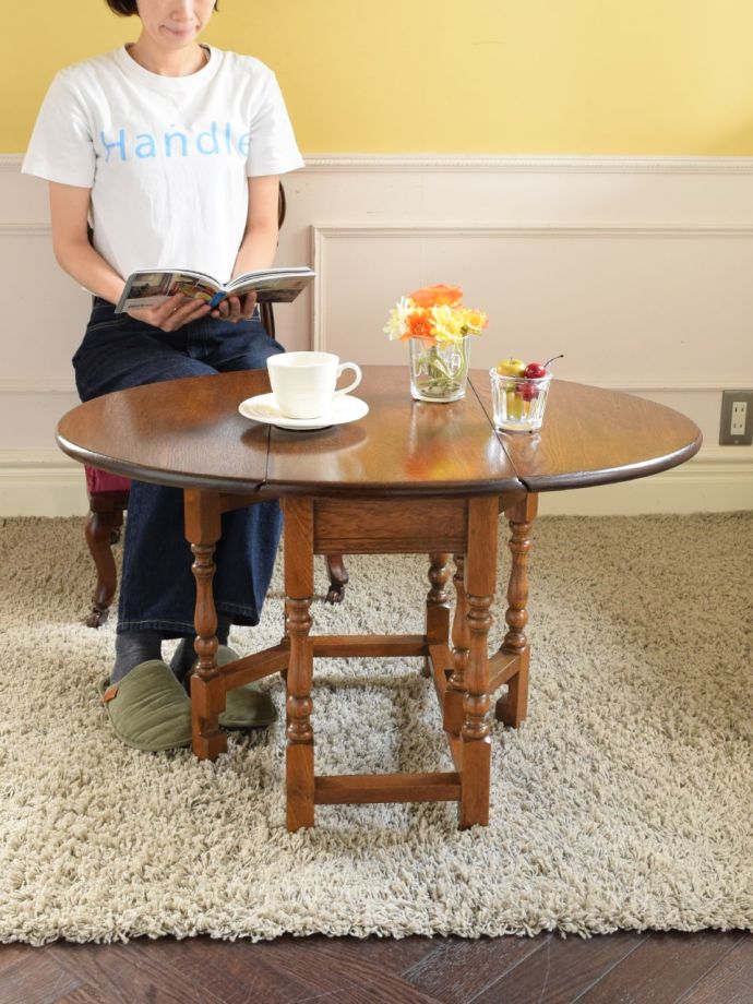 アンティークのゲートレッグテーブル