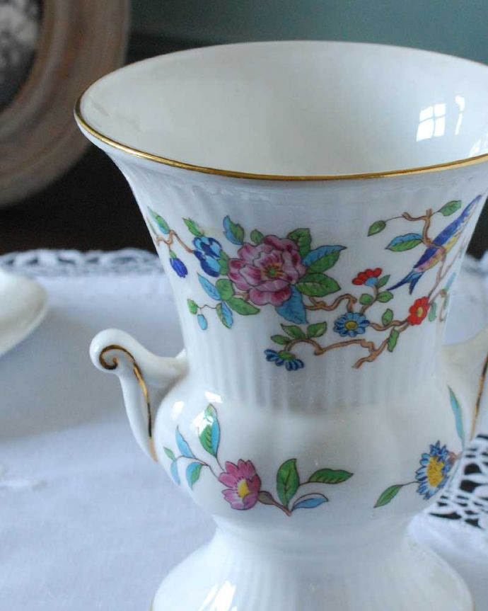 アンティーク 陶磁器の雑貨 アンティーク雑貨 エインズレイのペンブロック、アンティークフラワーベース(ペントレイ)。普段の生活に華を添えてくれるアンティークガーデニングの国、イギリスらしい花器。(k-3463-z)