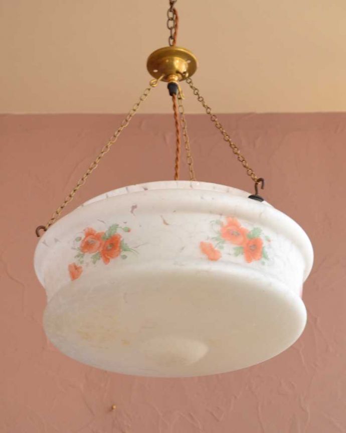 修復後のアンティーク照明器具