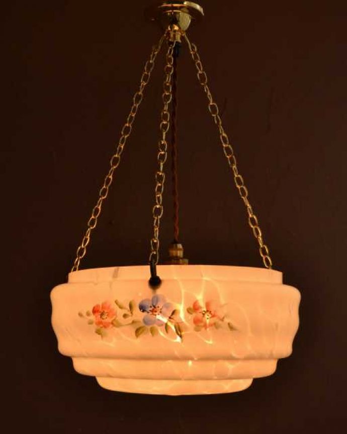 アンティークの照明、ハンギングボウル