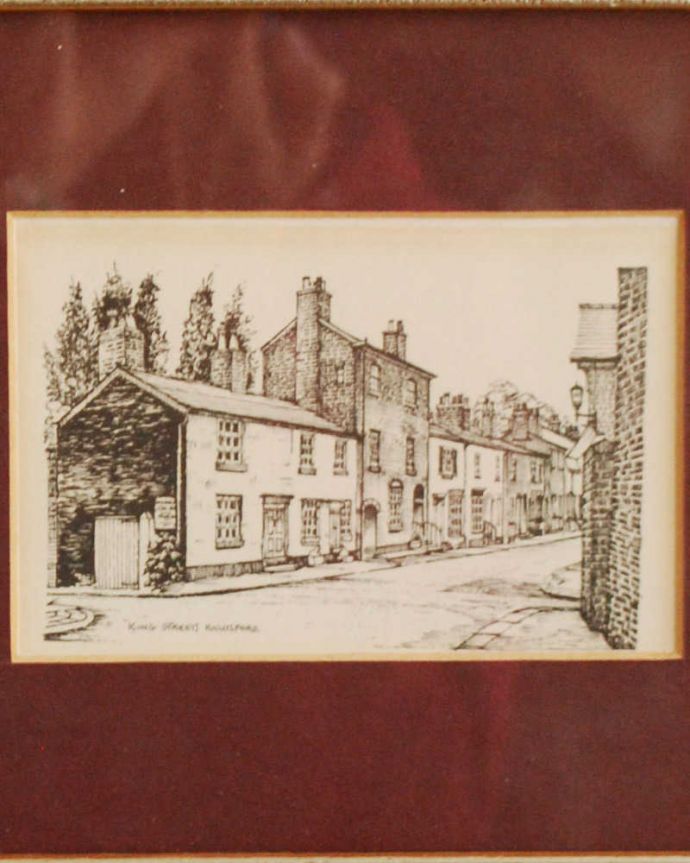 アンティーク その他の雑貨 アンティーク雑貨 壁から始めるオシャレなインテリア、イギリスアンティークのアートフレーム(街並み)。壁からオシャレを作ってみませんか?壁に掛けるだけであっという間にオシャレなお部屋を作ってくれるフレームを使って、気軽にお部屋をイメージチェンジしてみませんか?。(k-3952-z)