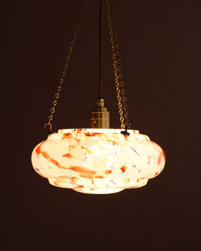 アンティークの照明、ハンギングボウル