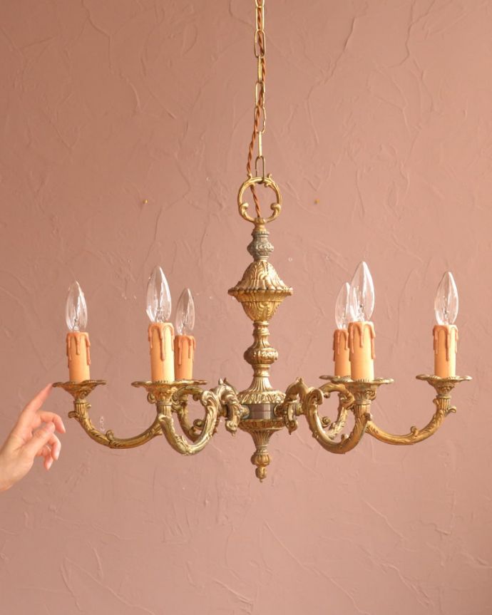 シャンデリア　照明・ライティング　アンティーク シャンデリア　(k-4153-z)