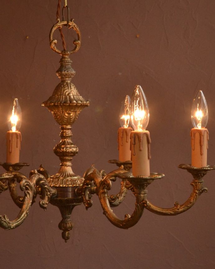 シャンデリア　照明・ライティング　アンティーク シャンデリア　(k-4153-z)
