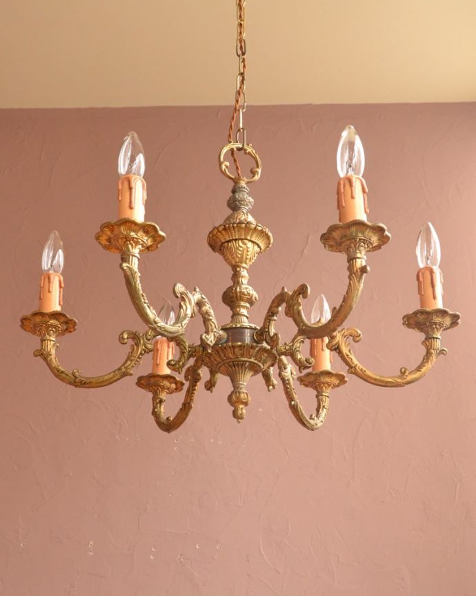 シャンデリア　照明・ライティング　アンティーク シャンデリア　(k-4153-z)