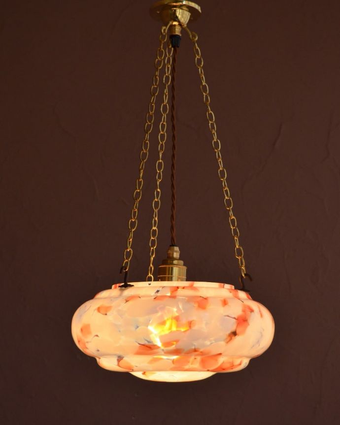 アンティークの照明、ハンギングボウル