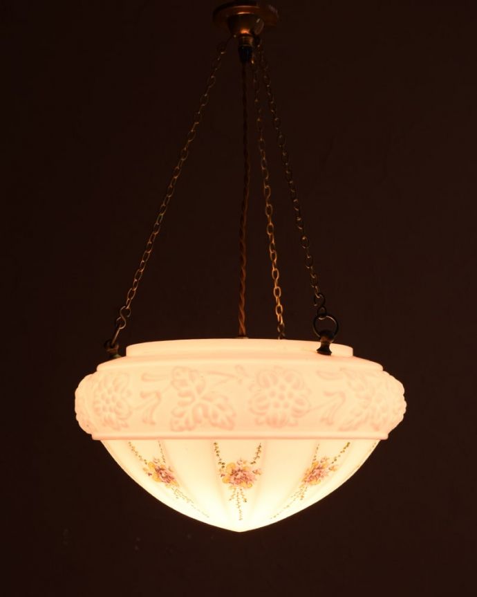 シャンデリア　照明・ライティング　アンティーク ハンギングボウル　(k-4223-z)