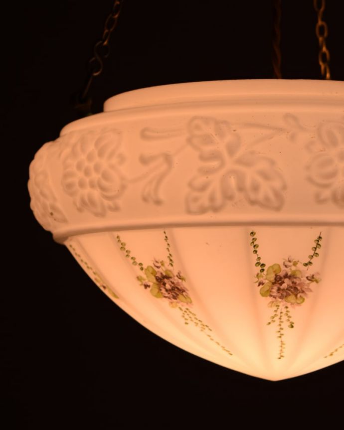 シャンデリア　照明・ライティング　アンティーク ハンギングボウル　(k-4223-z)