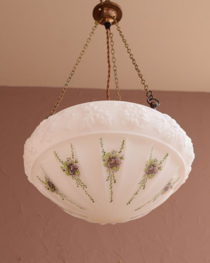 シャンデリア　照明・ライティング　アンティーク ハンギングボウル　(k-4223-z)