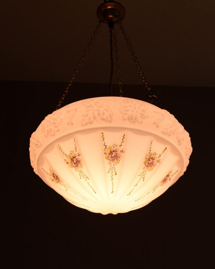 シャンデリア　照明・ライティング　アンティーク ハンギングボウル　(k-4223-z)